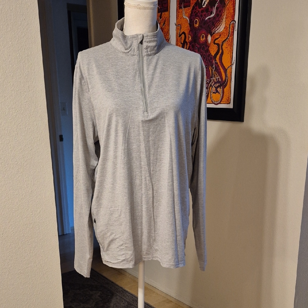 Today Thin Gray Long Sleeve Pullover Sweater